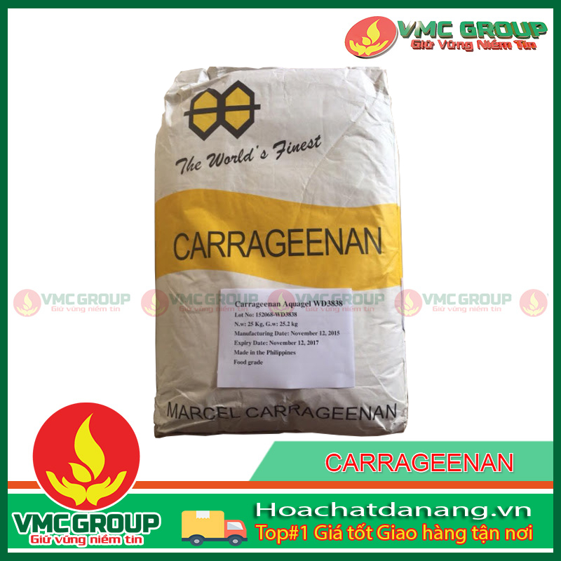 Carrageenan được dùng trong sản xuất bánh kẹo