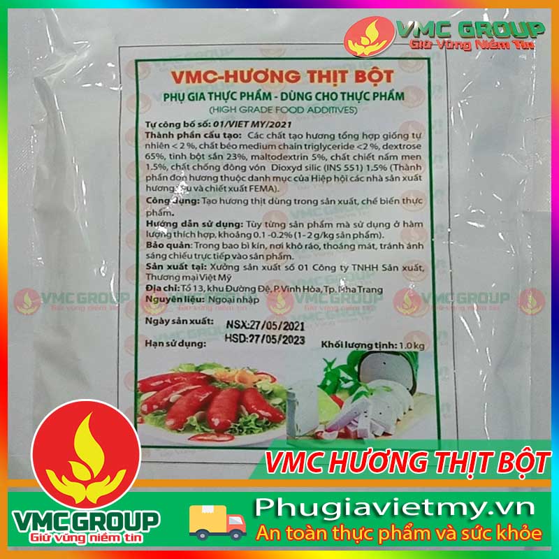 Bột hương thịt heo có mùi thơm đặc trưng của thịt heo
