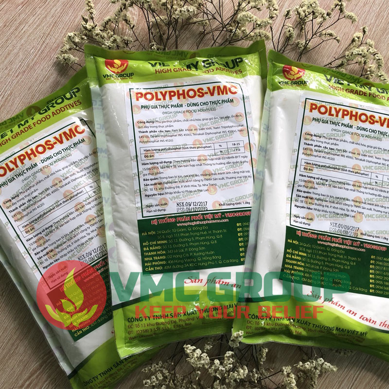 Phụ gia thực phẩm Polyphosphate giúp tạo kết dính cho thực phẩm 