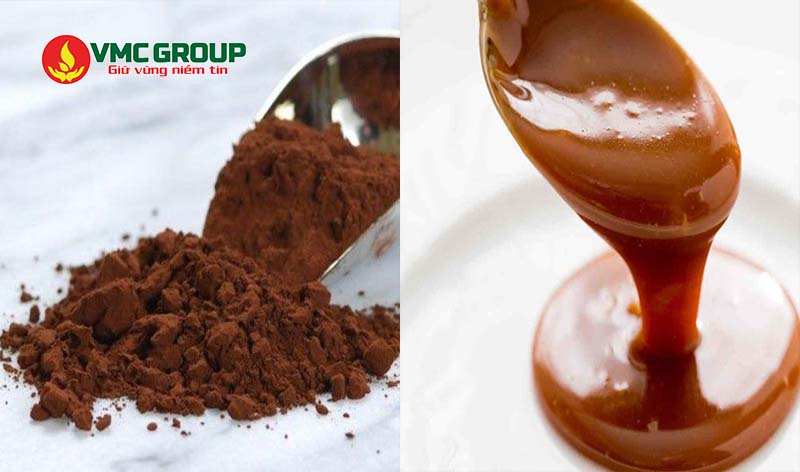 Màu Caramel có dạng bột hay lỏng màu nâu